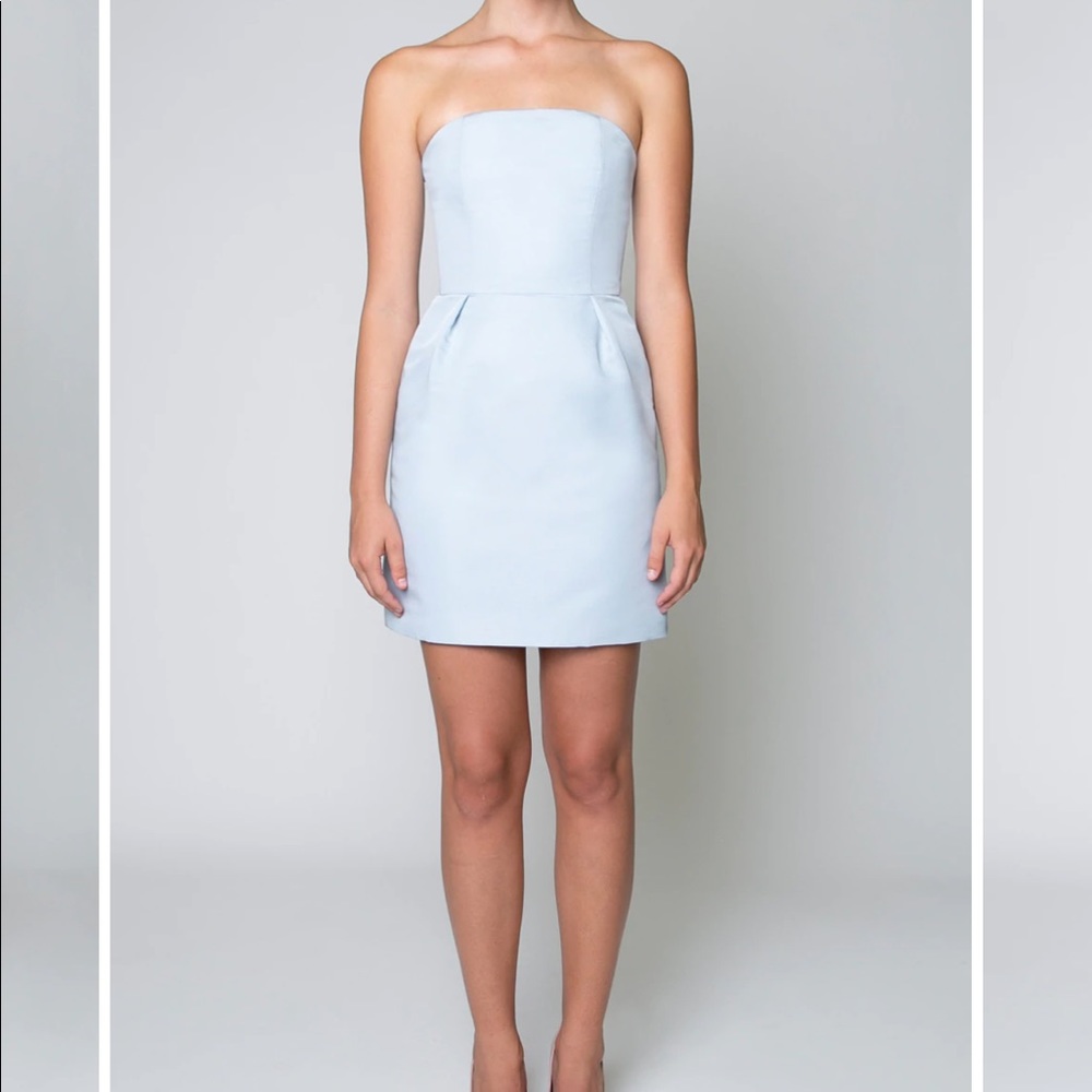 Alexia Maria Silk Faille Strapless Dress